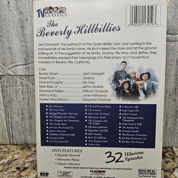 The Beverly Hillbillies 4 DVD Set TV Classics 32 Hilarious Episodes Over 13 Hour - Picture 5 of 6